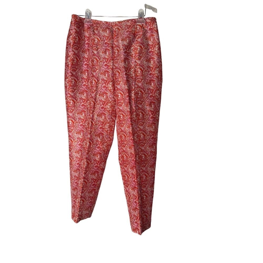 Evan Picone 100% Silk 2pc Set 90's Vntg Pink Silk Paisley Women's Size 12 - Picture 2 of 5